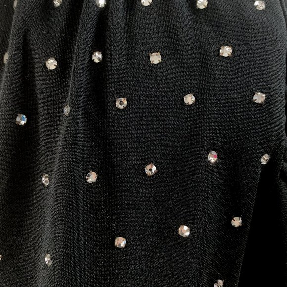 Vintage 70s M/L Disco Halloween Diamonds Sexy Dress Black - Picture 4 of 9